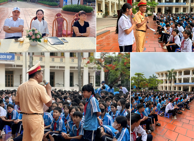Công an huyện Thủy Nguyên: Phối hợp tổ chức Chuyên đề “Tuyên truyền, phổ biến kiến thức, kĩ năng về PCCC, phòng tránh đuối nước và an ATGT” tại trường THCS Kiền Bái